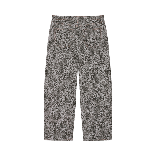 Vintage Leopard Wide Leg Jeans