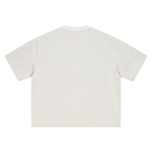 Hidden Face Tee - Oat Grey