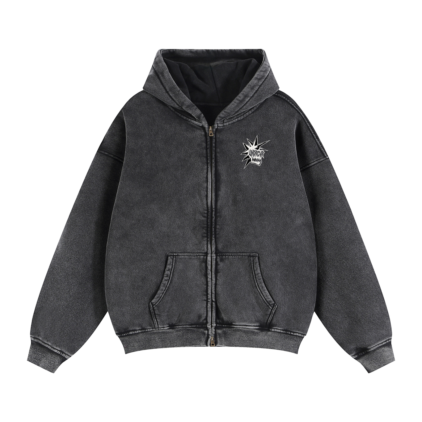 All We Need Zip Hoodie - Washed Black