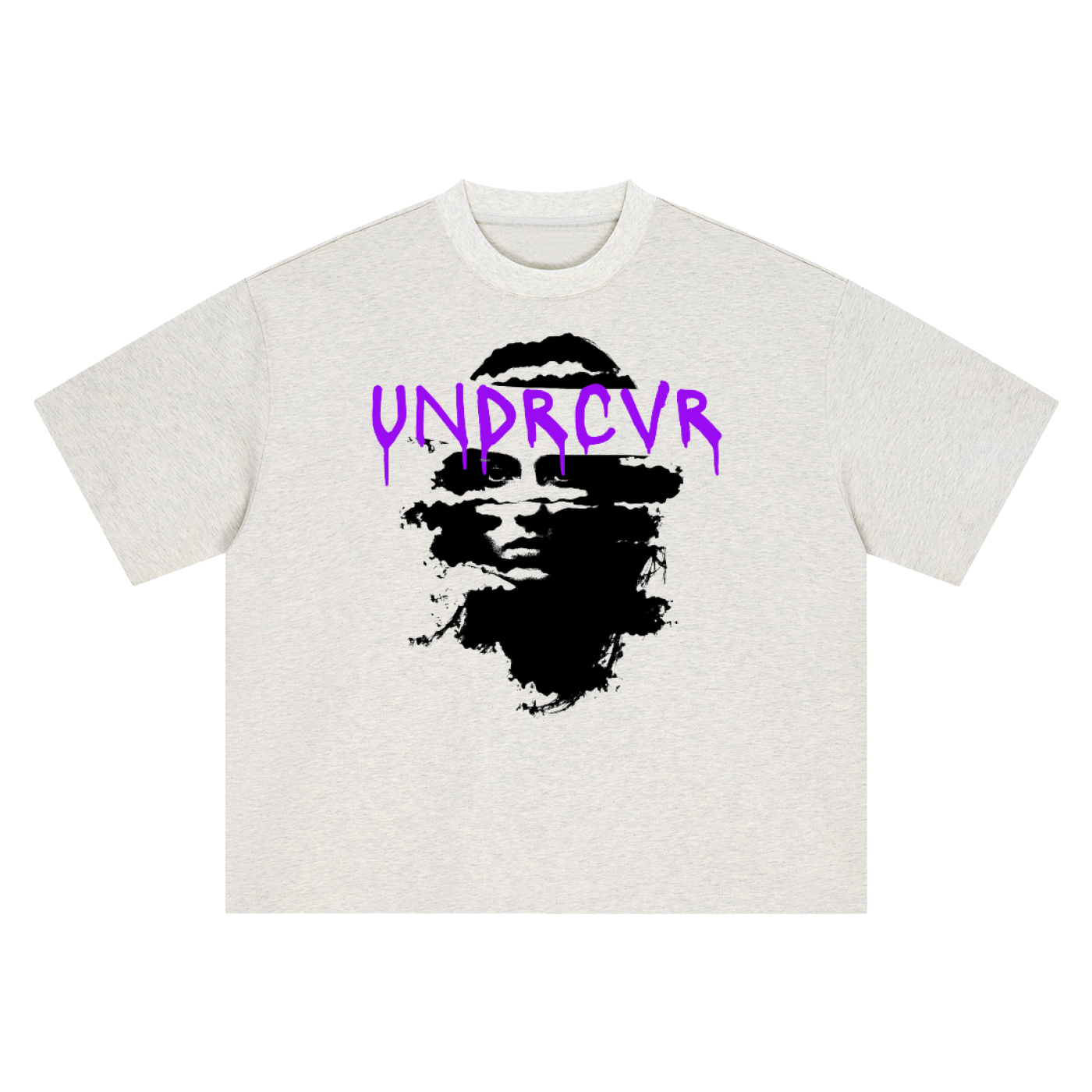 Hidden Face Tee - Oat Grey