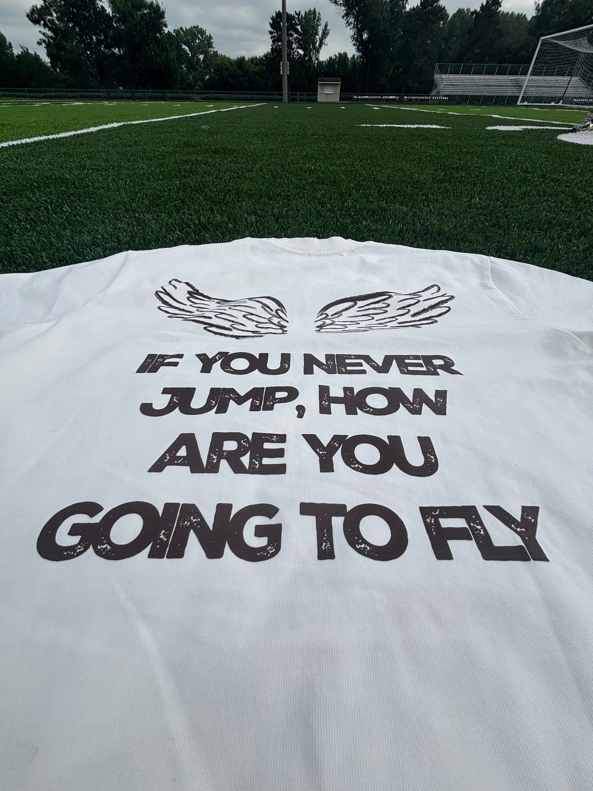 UNDRCVR If You Never Jump' Wings Graphic Tee