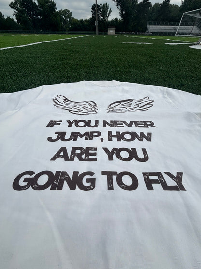 UNDRCVR If You Never Jump' Wings Graphic Tee