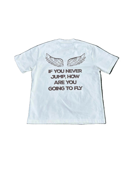 UNDRCVR If You Never Jump' Wings Graphic Tee
