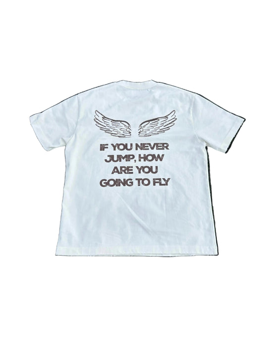 UNDRCVR If You Never Jump' Wings Graphic Tee