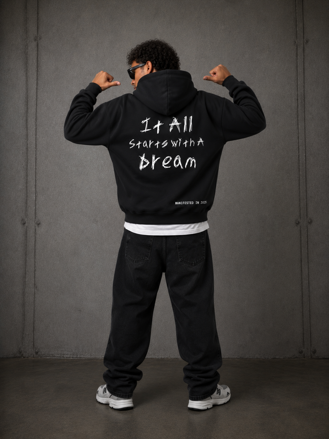 UNDRCVR "It All Starts With A Dream" Fleeced Boxy Hoodie