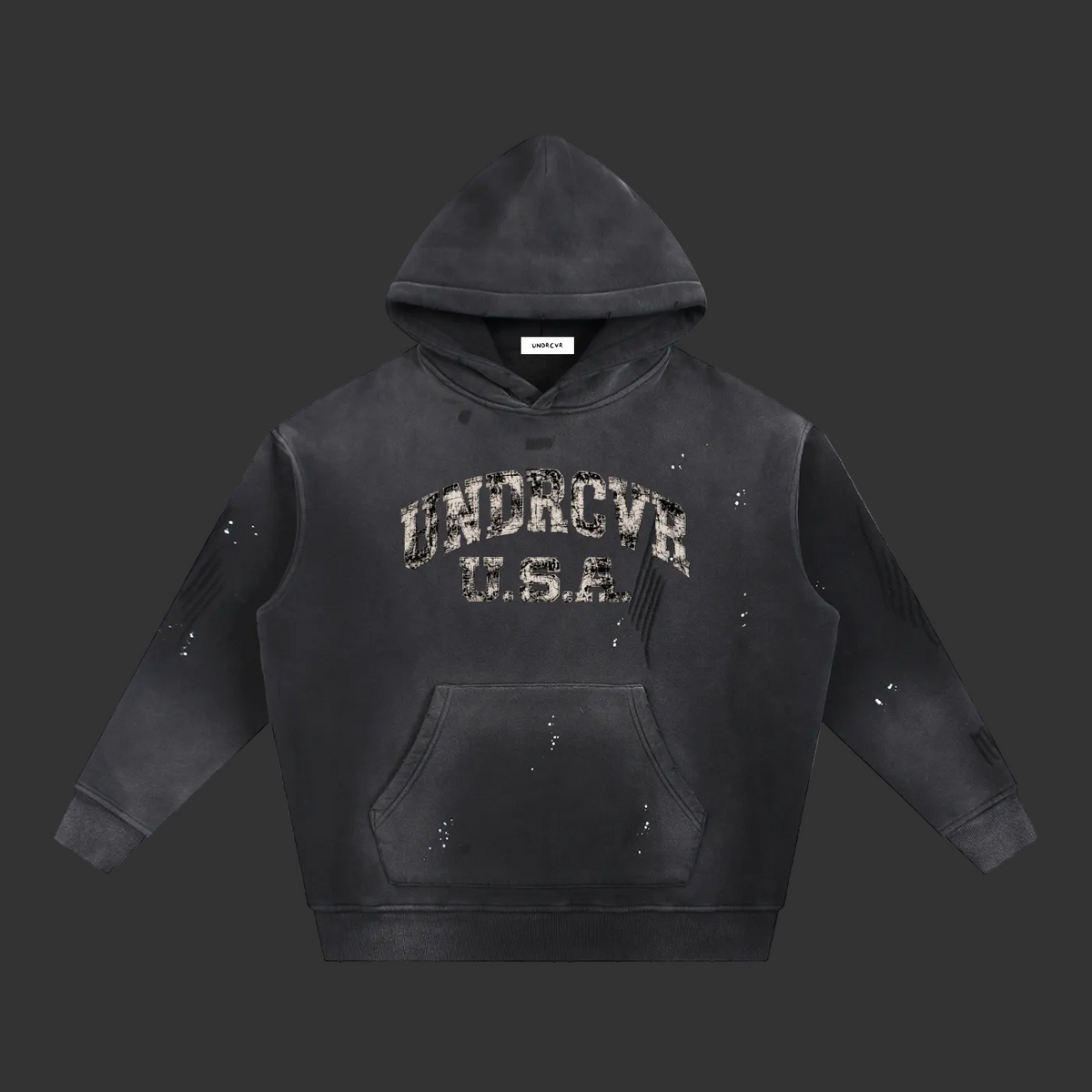UNDRCVR USA Distressed Hoodie - Vintage Black