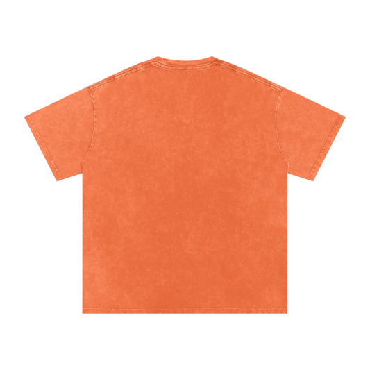 Orange t-shirt on a white background